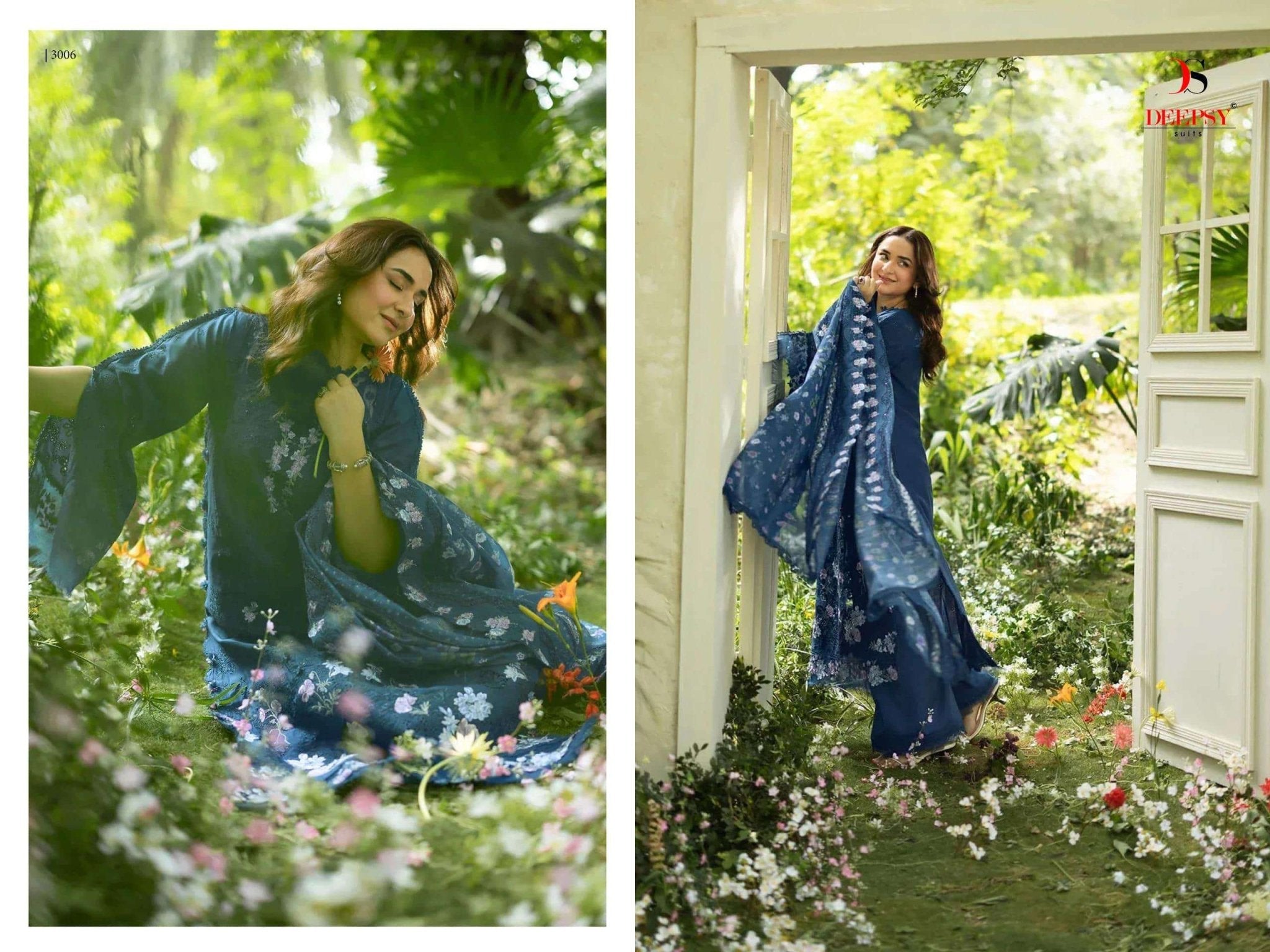DEEPSY SUIT ELAF PREMIUM VOL-7 Cotton Embroidery Pakistani Suit Set - Amrah Wholesale