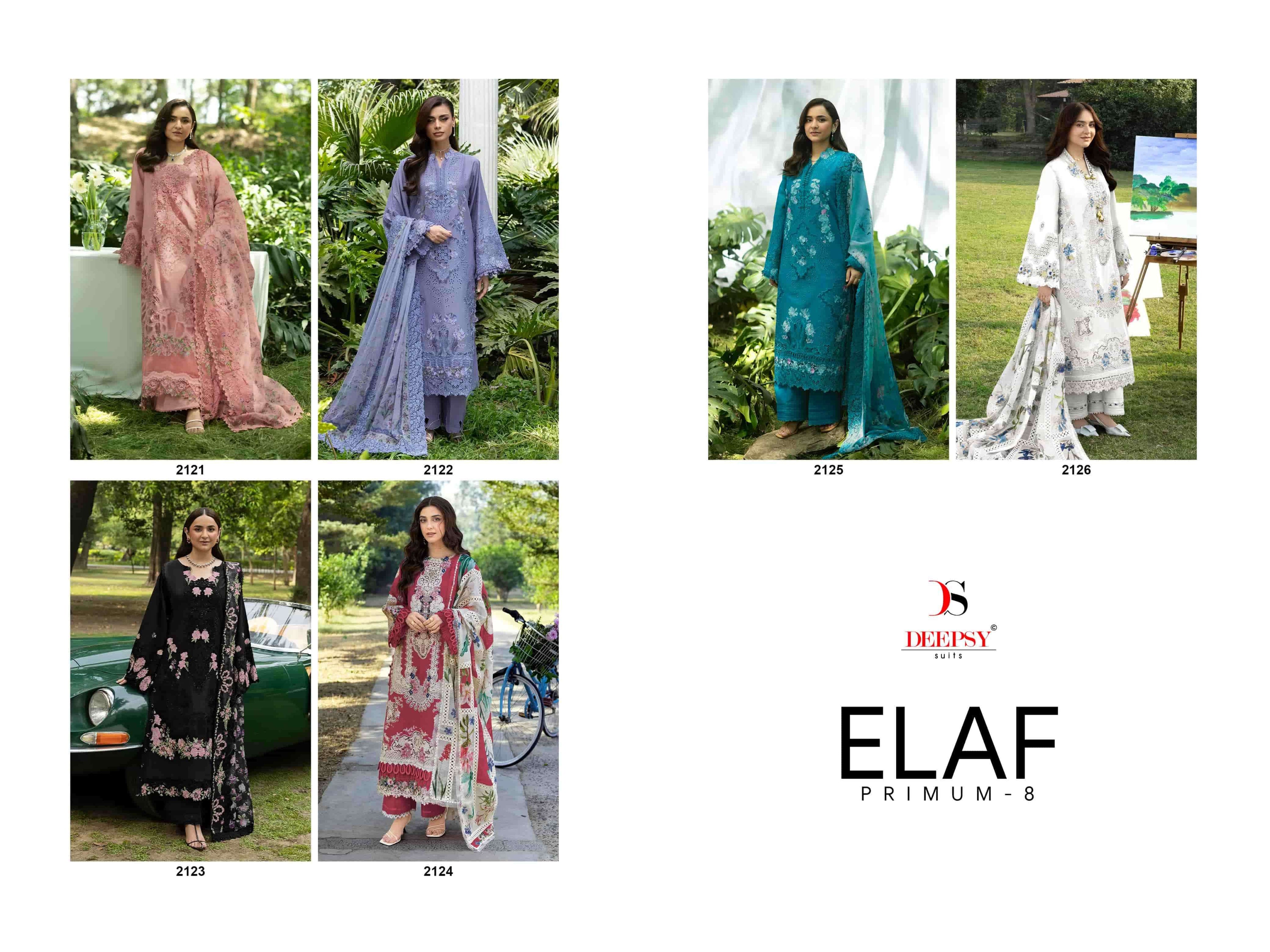 Deepsy Suit Elaf Premium Vol-8 Cotton Printed Pakistani Suit Collection