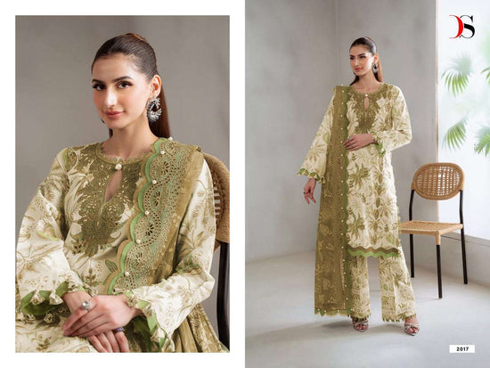 DEEPSY SUIT JADE BAGH Cotton Embroidered Pakistani Suit