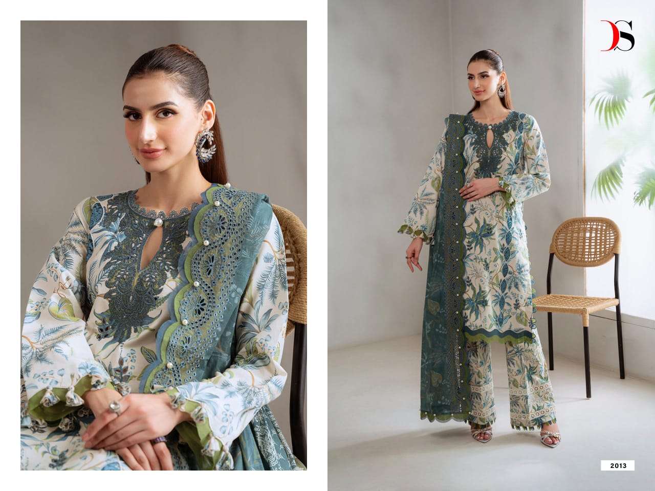 DEEPSY SUIT JADE BAGH Cotton Embroidered Pakistani Suit