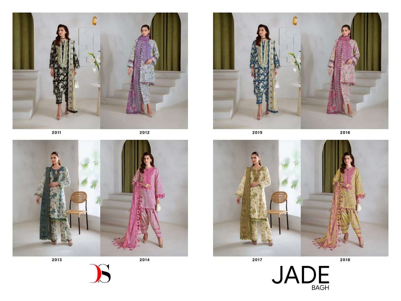 DEEPSY SUIT JADE BAGH Cotton Embroidered Pakistani Suit