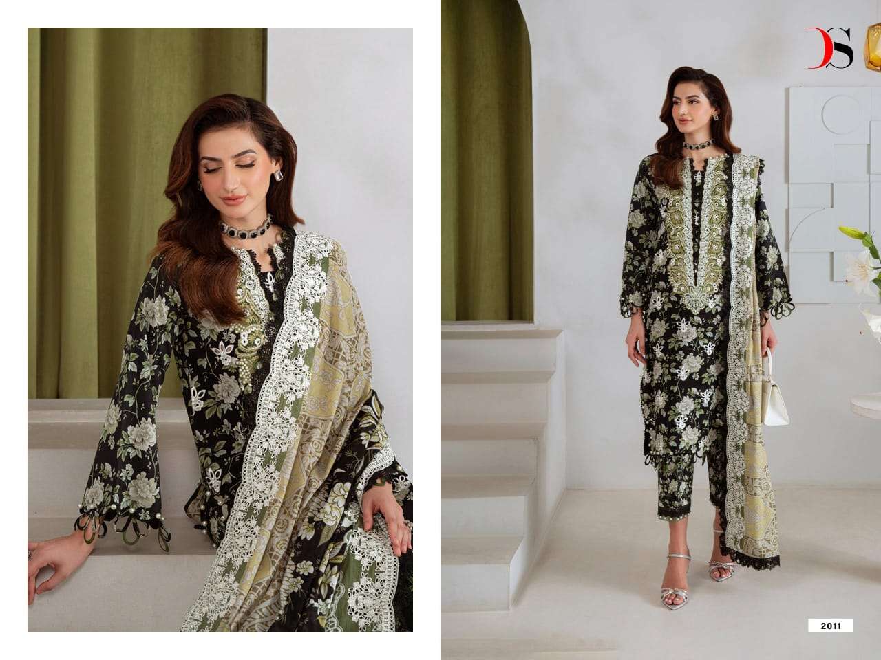 DEEPSY SUIT JADE BAGH Cotton Embroidered Pakistani Suit