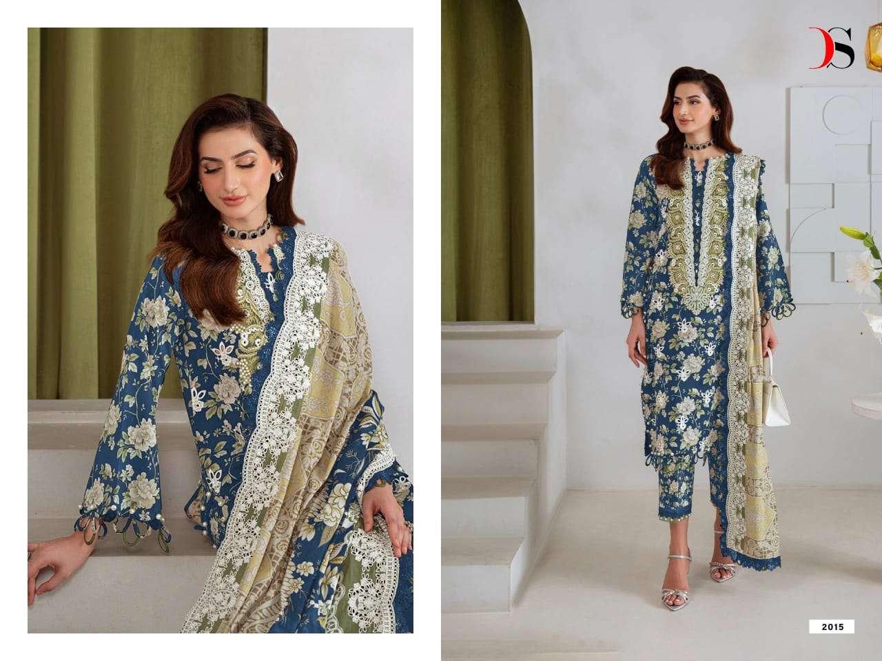 DEEPSY SUIT JADE BAGH Cotton Embroidered Pakistani Suit