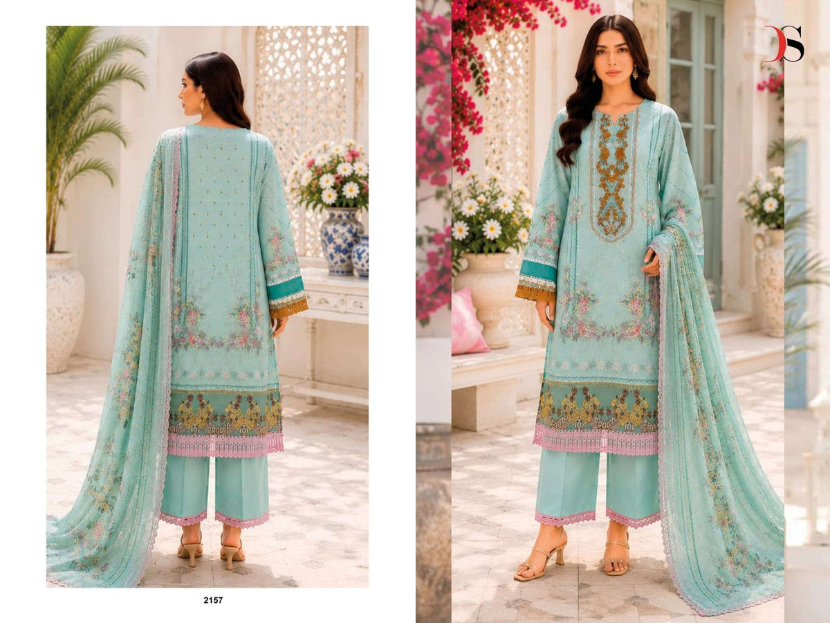 DEEPSY SUIT JADE BLISS LAWN VOL-6 Premium Cotton Pakistani Suit - Amrah Wholesale
