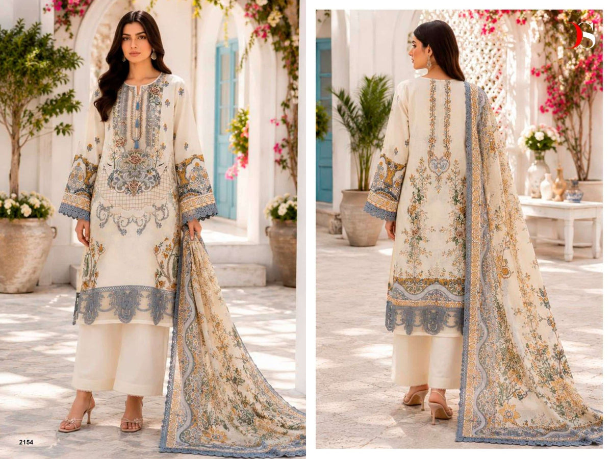 DEEPSY SUIT JADE BLISS LAWN VOL-6 Premium Cotton Pakistani Suit - Amrah Wholesale