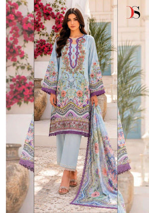 DEEPSY SUIT JADE BLISS LAWN VOL-6 Premium Cotton Pakistani Suit - Amrah Wholesale