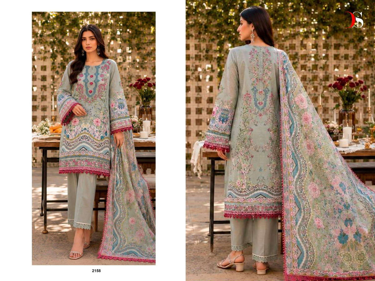 DEEPSY SUIT JADE BLISS LAWN VOL-6 Premium Cotton Pakistani Suit - Amrah Wholesale
