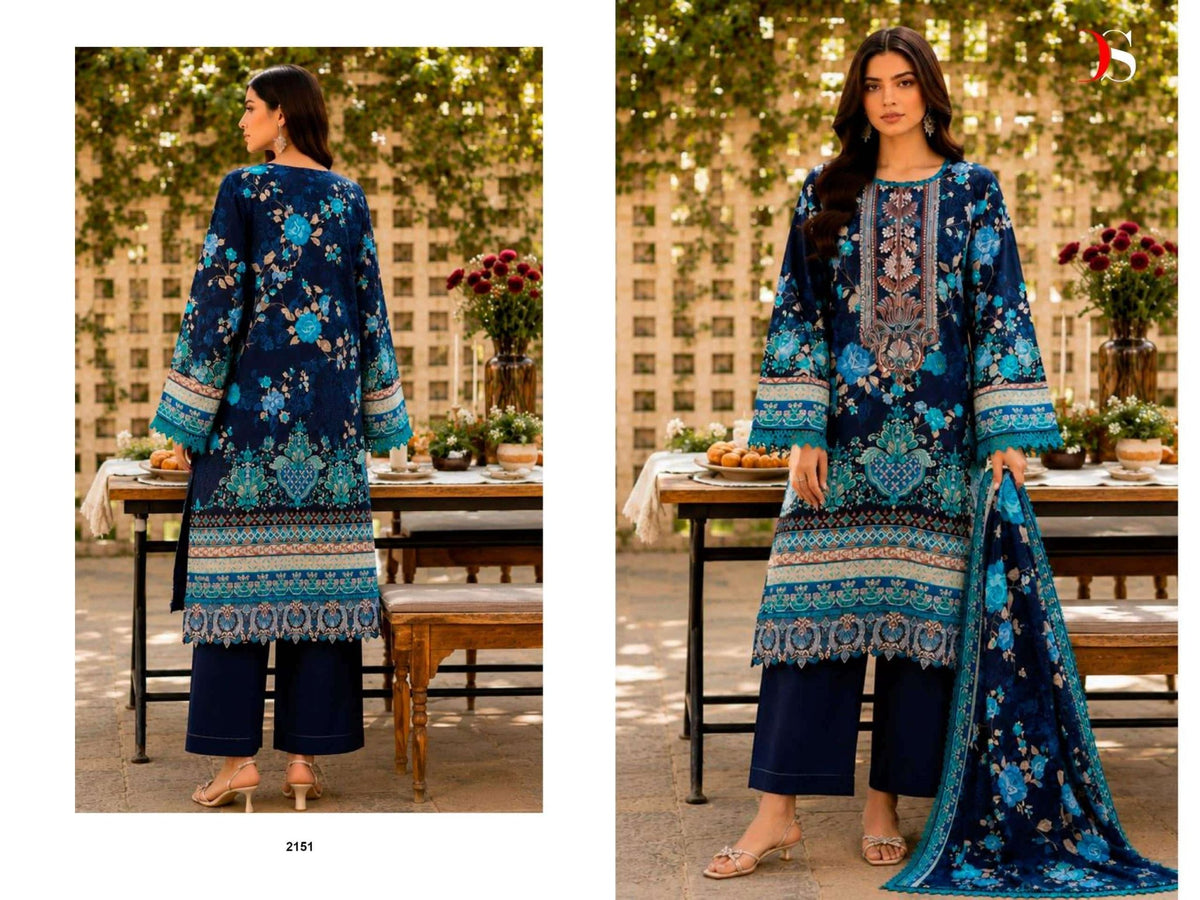 DEEPSY SUIT JADE BLISS LAWN VOL-6 Premium Cotton Pakistani Suit - Amrah Wholesale