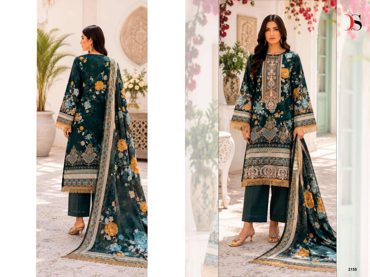 DEEPSY SUIT JADE BLISS LAWN VOL-6 Premium Cotton Pakistani Suit - Amrah Wholesale