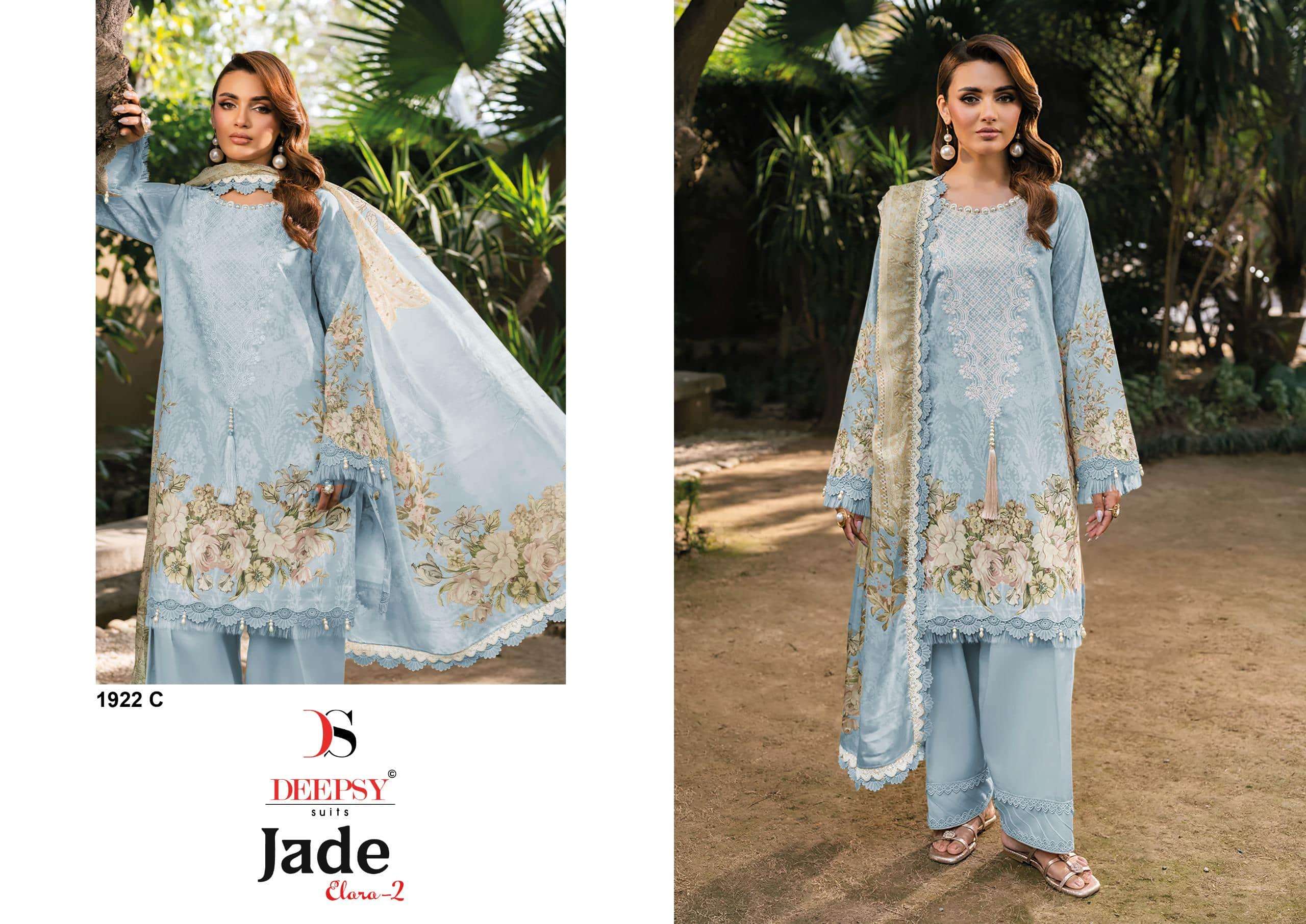 DEEPSY SUIT JADE ELARA VOL-3 Cotton Embroidery Pakistani Suit