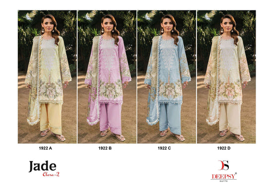 DEEPSY SUIT JADE ELARA VOL-3 Cotton Embroidery Pakistani Suit