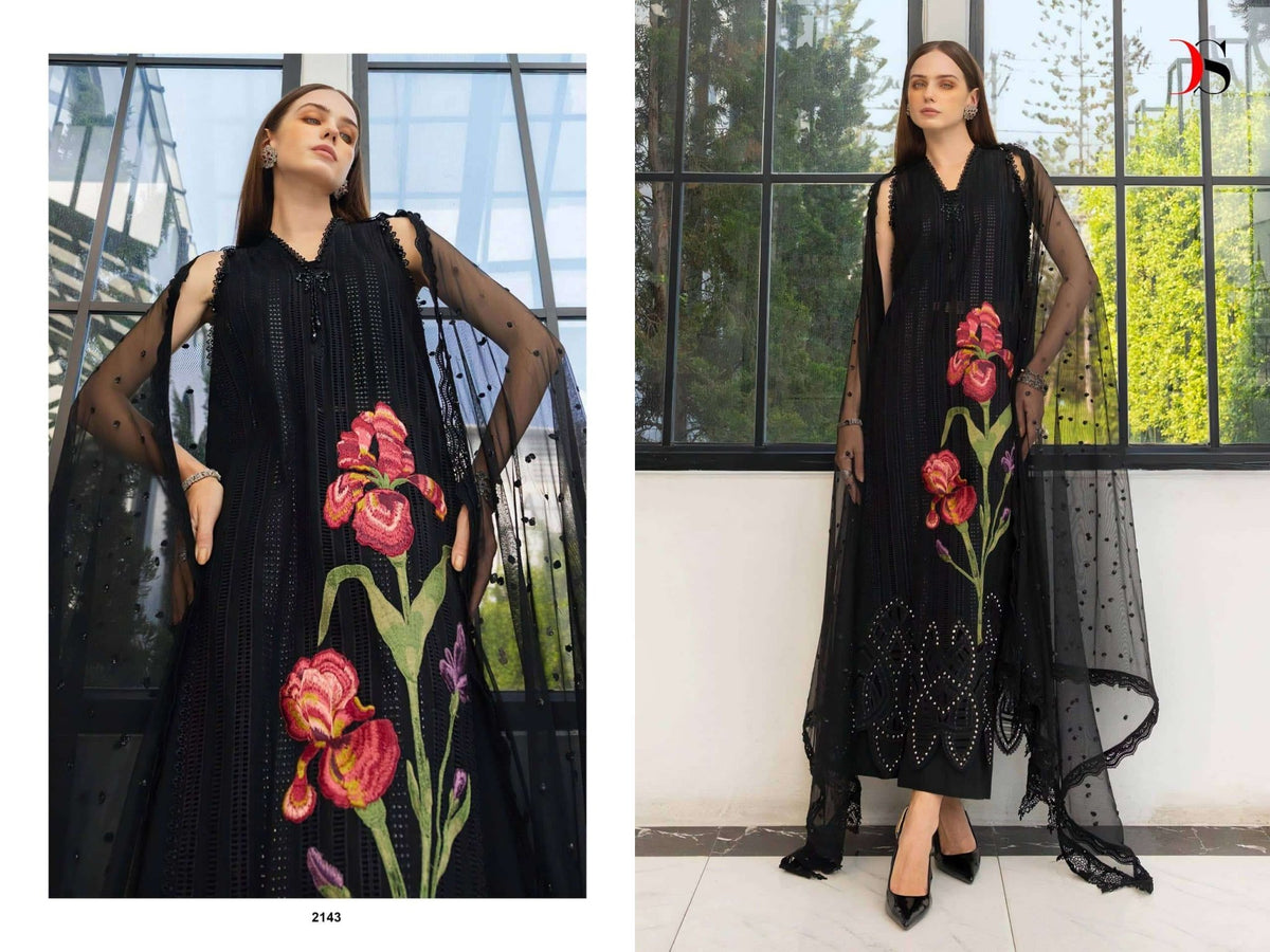 DEEPSY SUIT Maria B Premium Vol-6 Cotton Embroidered Pakistani Suit - Amrah Wholesale