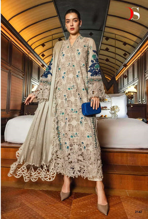 DEEPSY SUIT Maria B Premium Vol-6 Cotton Embroidered Pakistani Suit - Amrah Wholesale