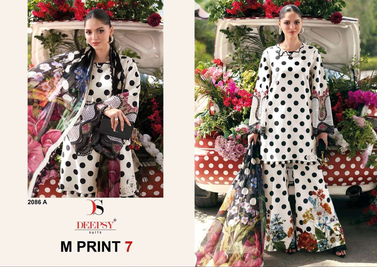 DEEPSY SUIT MARIA B PRINT VOL-7 Cotton Printed Pakistani Suit - Amrah Wholesale