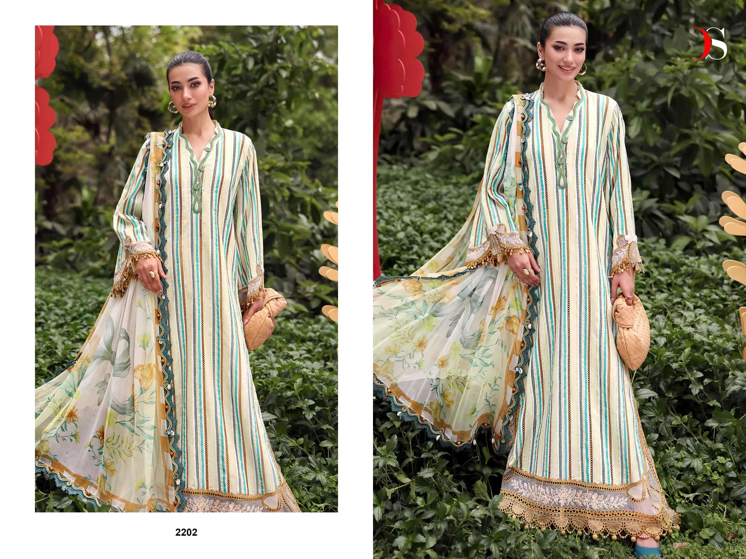 DEEPSY SUIT MARIA B PRINT VOL-9 2201 TO 2208 Series Cotton Printed Pakistani Suit