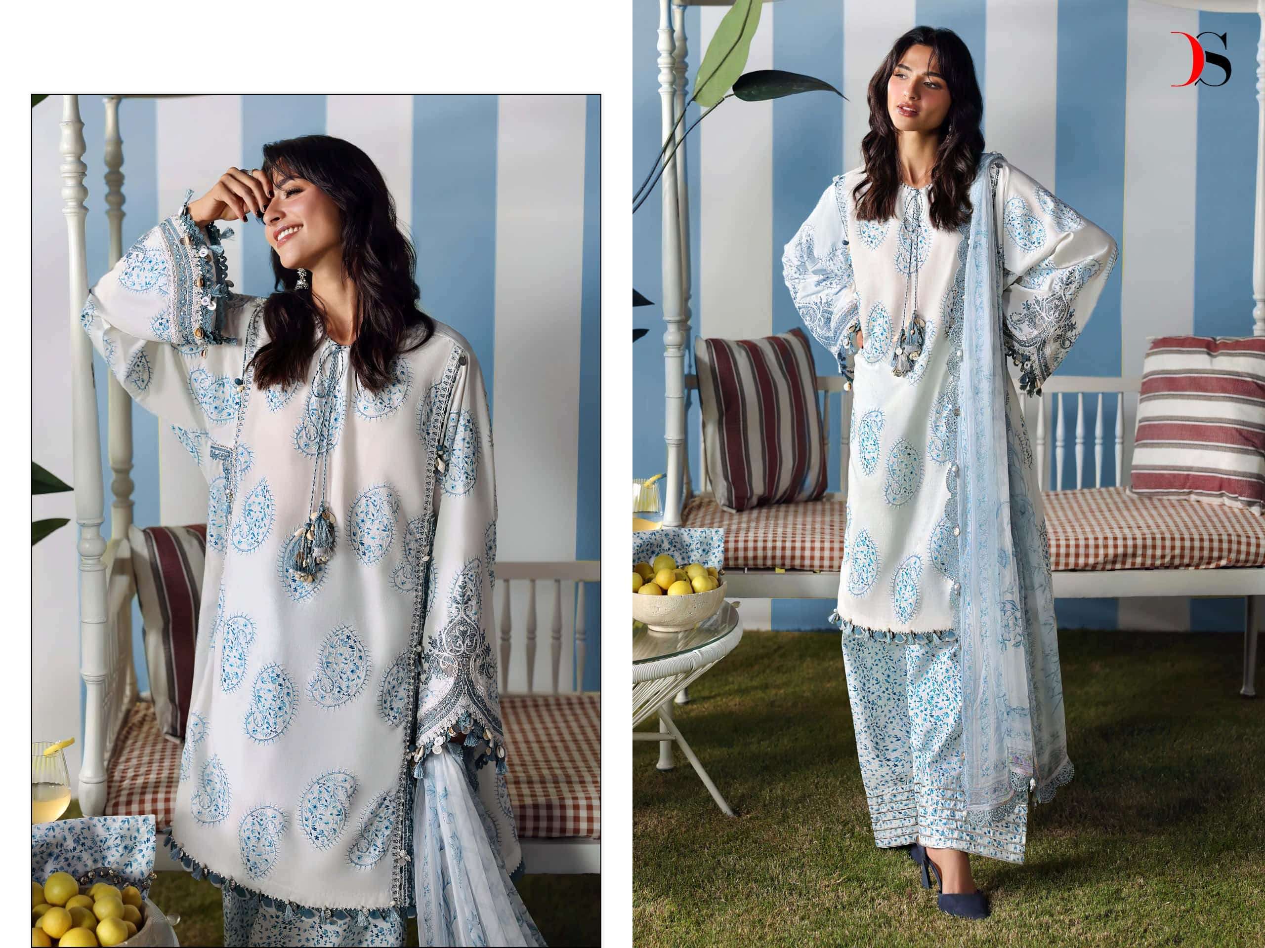 DEEPSY SUIT MARIA B PRINT VOL-9 2201 TO 2208 Series Cotton Printed Pakistani Suit