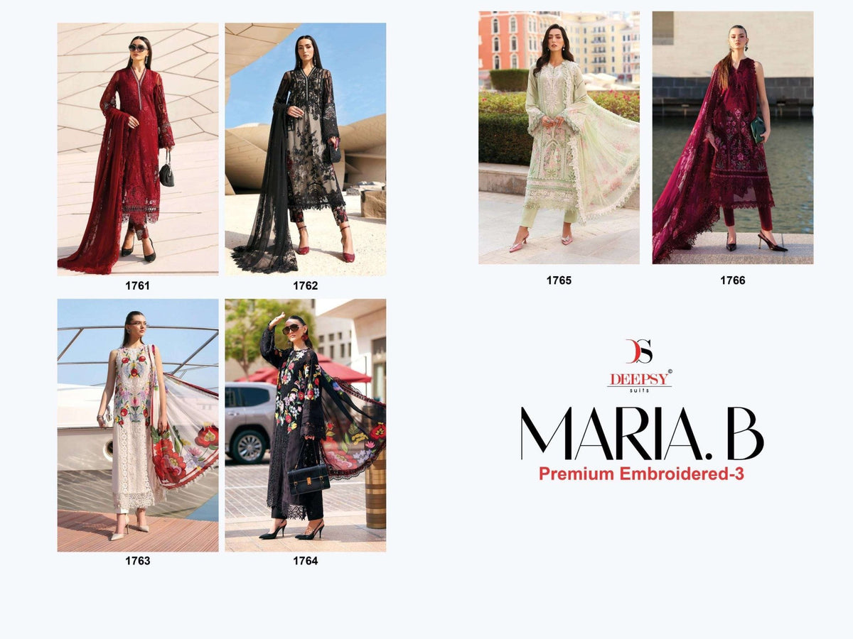 Deepsy Suit Maria.B Lawn Vol - 3 Pakistani Suit Wholesale Catalogue - Amrah Wholesale