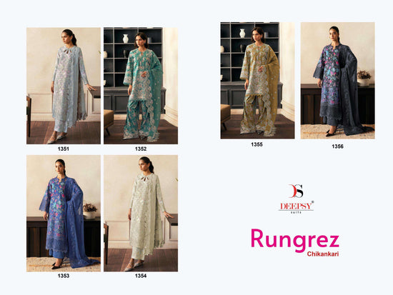 Deepsy Suit Rungrez Chikankari