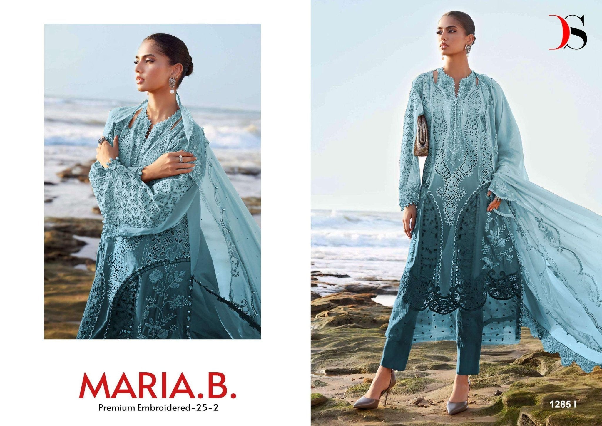 Deepsy Suits Maria B 1285 I Cotton Pakistani Suit Wholesale Surat - Amrah Wholesale