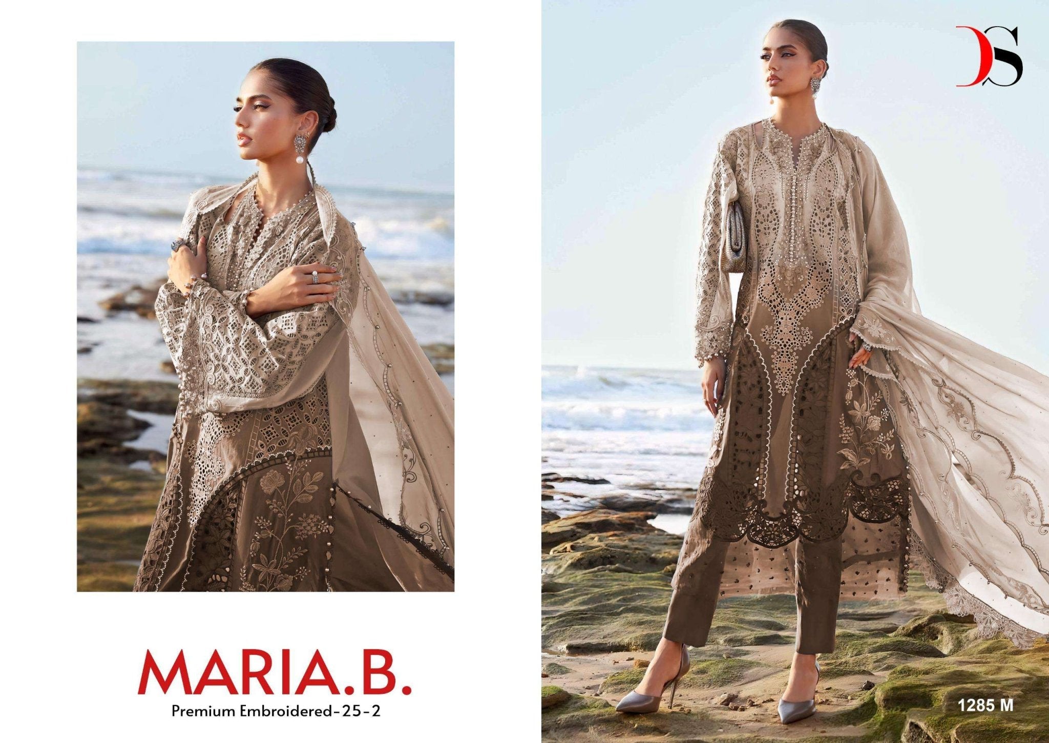 Deepsy Suits Maria B 1285 I Cotton Pakistani Suit Wholesale Surat - Amrah Wholesale