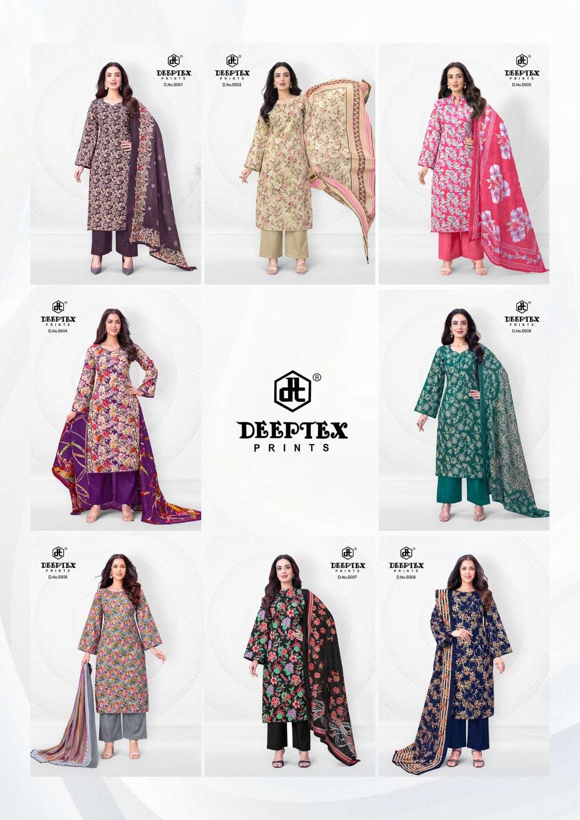 Deeptex Aalia Afreen Vol 5 Pure Cotton Dress Material