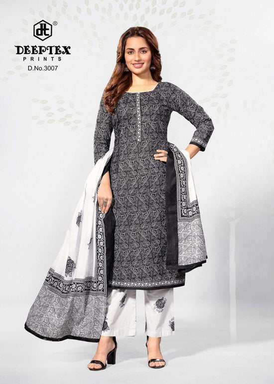 Deeptex Aaliza Black And White Vol - 3 Cotton Pakistani Suit - Amrah Wholesale