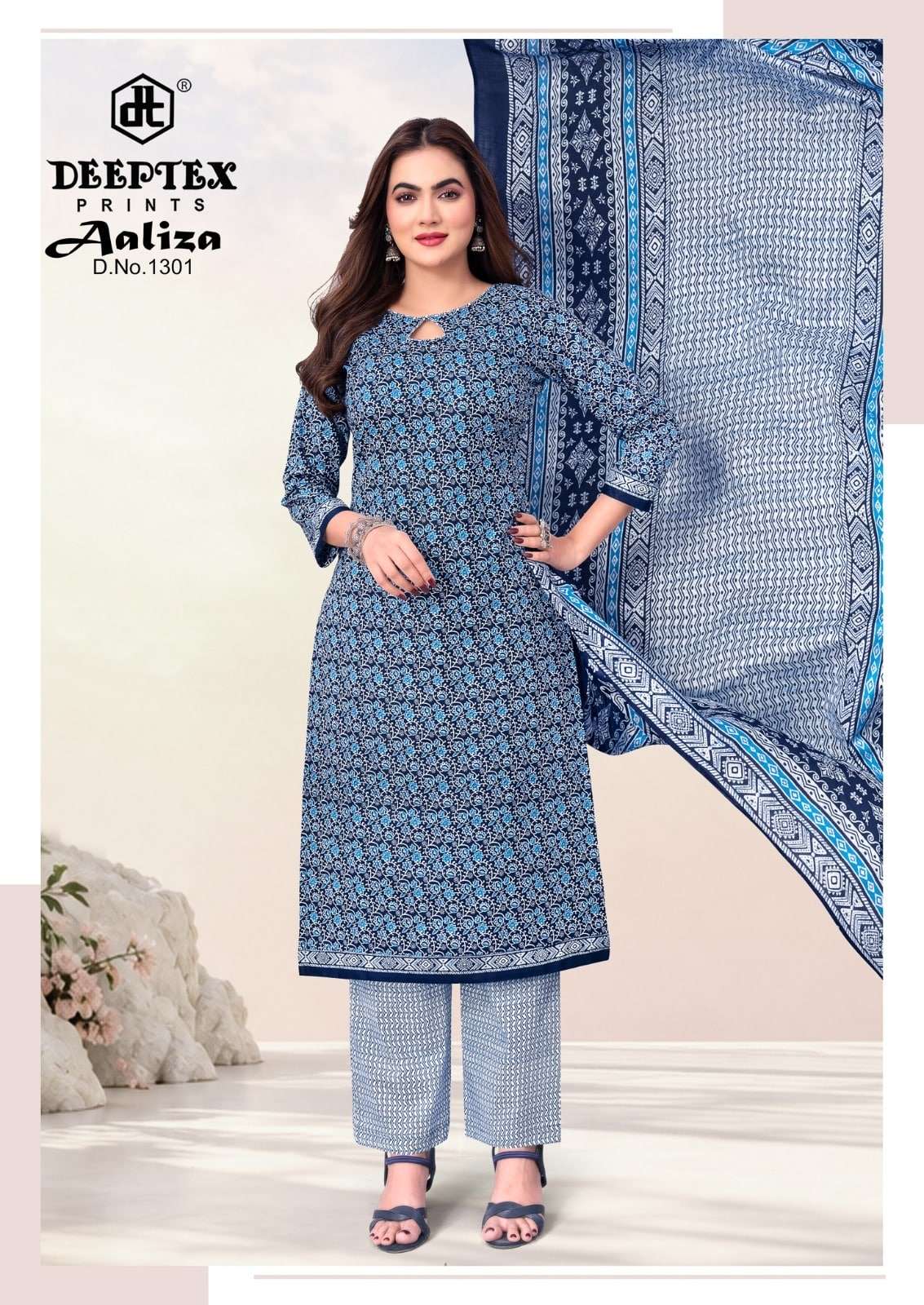 Deeptex Aaliza Vol-13 Cotton Printed Ready to Wear Salwar Suit Set