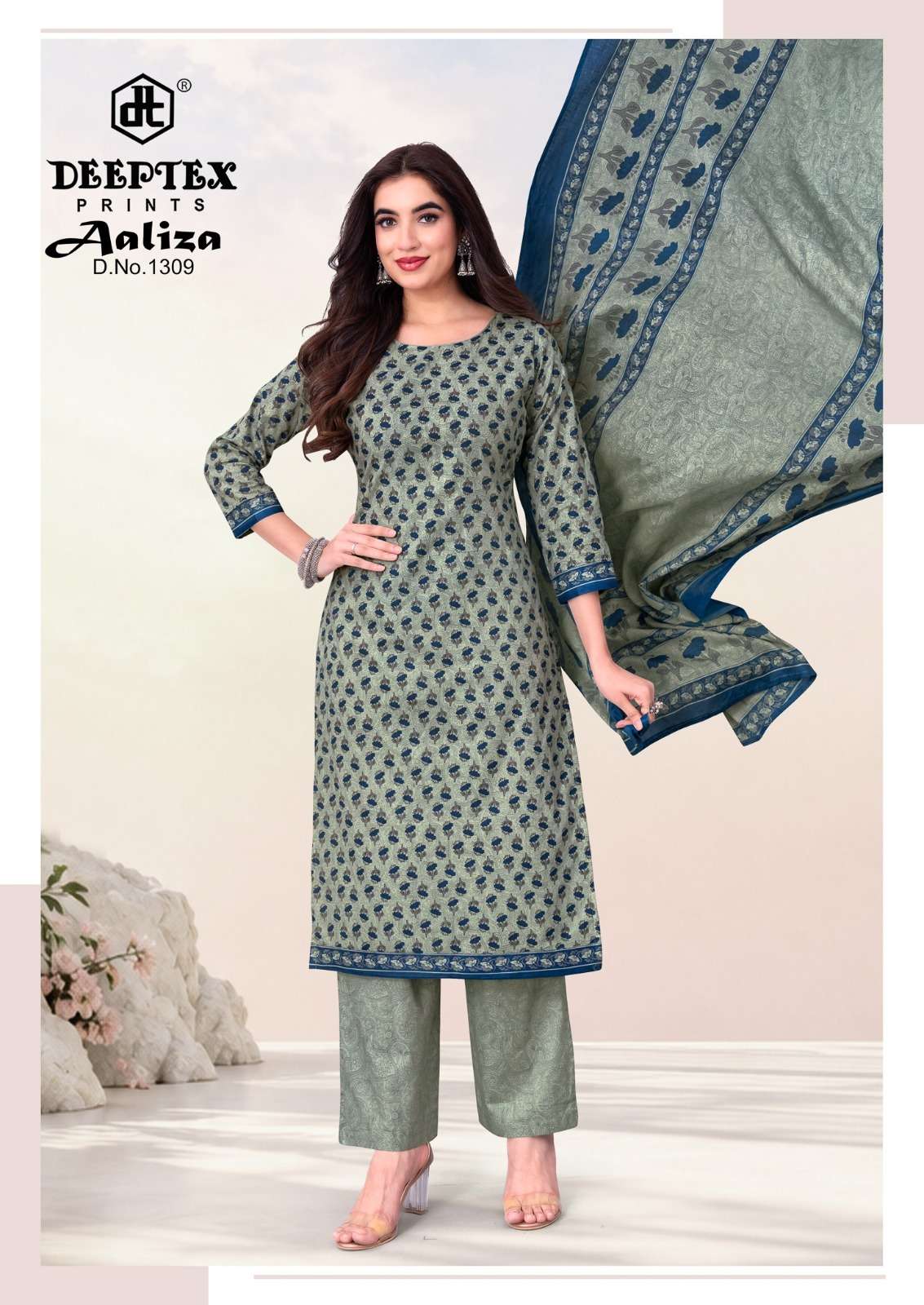 Deeptex Aaliza Vol-13 Cotton Printed Ready to Wear Salwar Suit Set