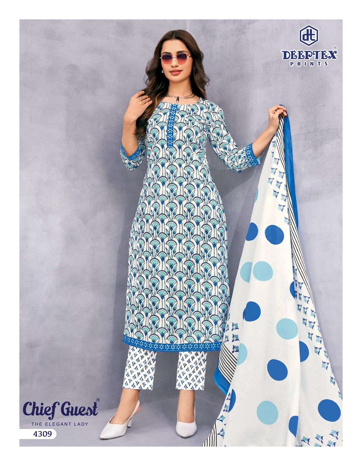 DEEPTEX CHIEF GUEST VOL - 43 Dress Material Wholesale Catalogue - Amrah Wholesale