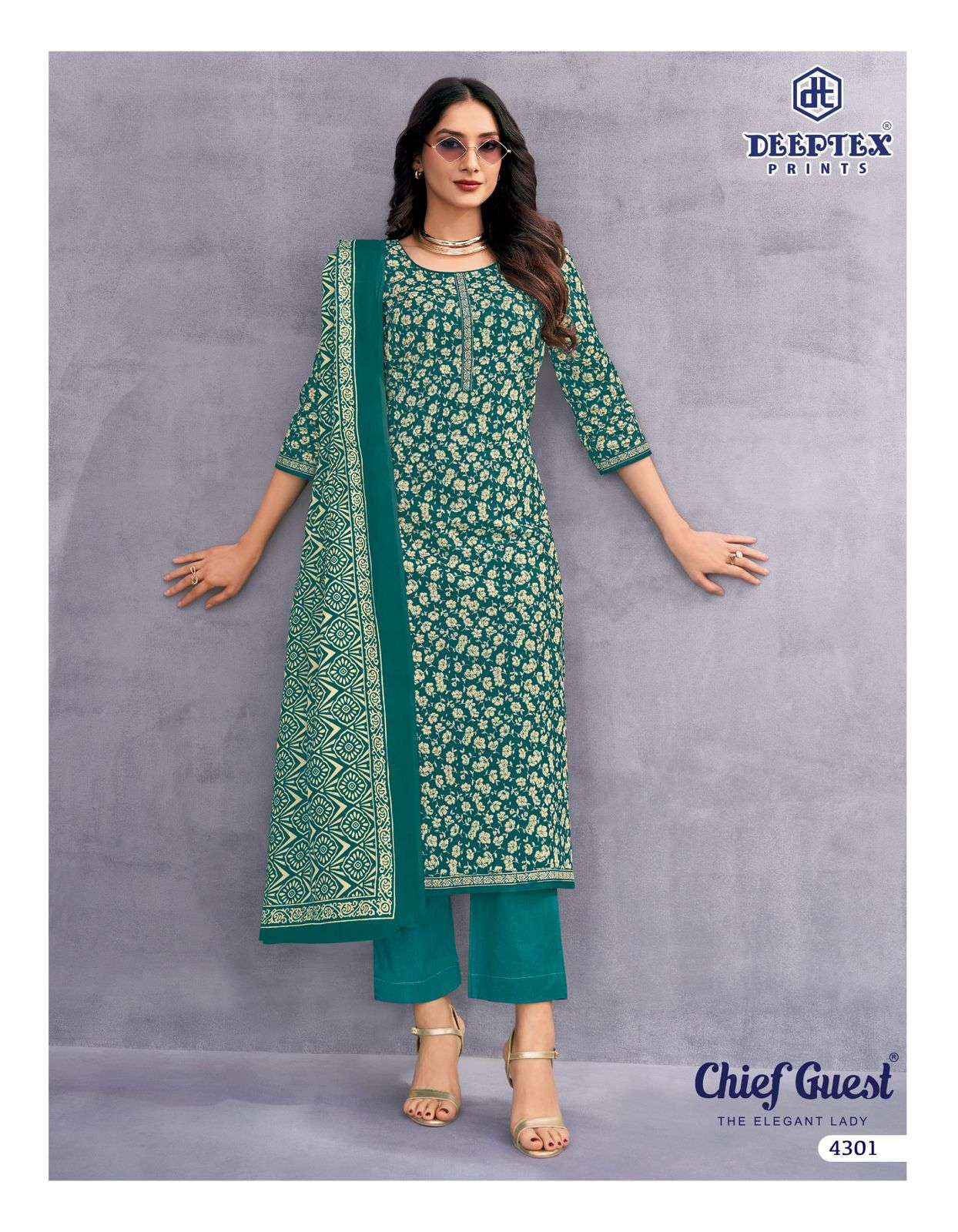 DEEPTEX CHIEF GUEST VOL - 43 Dress Material Wholesale Catalogue - Amrah Wholesale