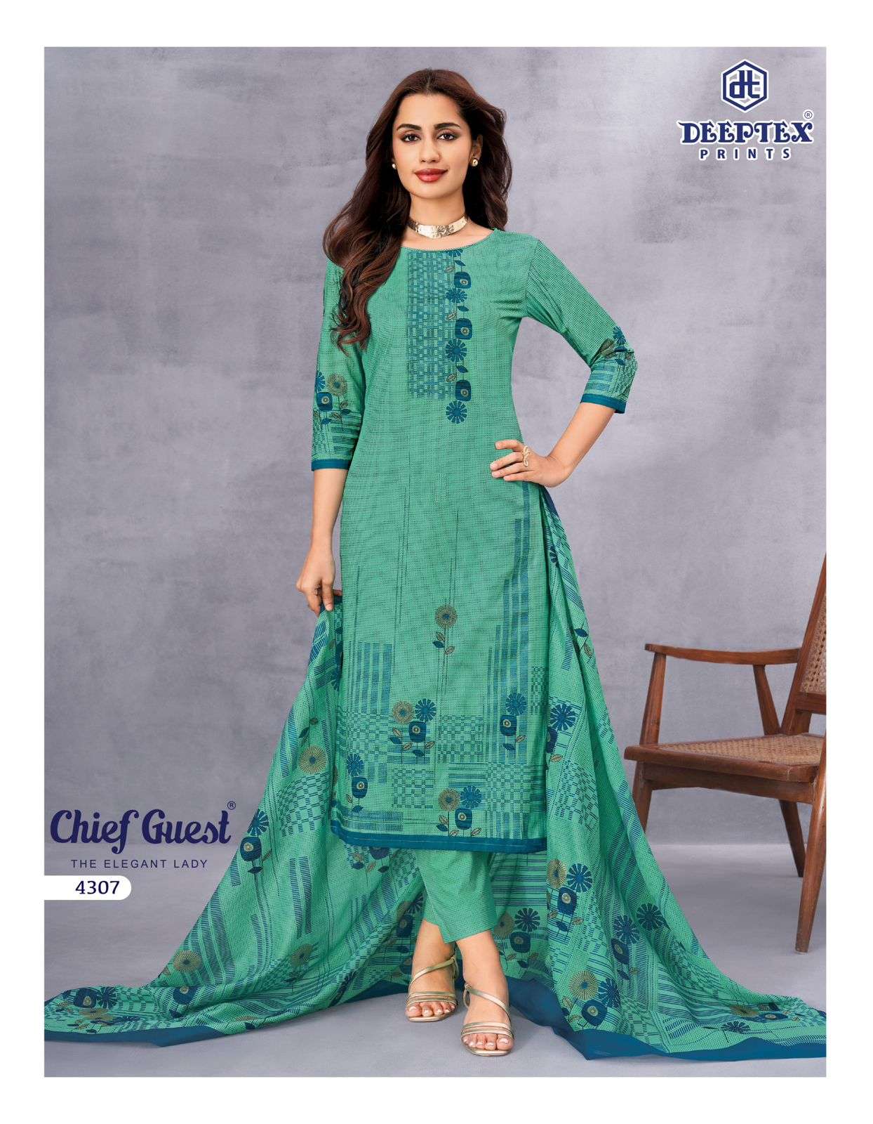 DEEPTEX CHIEF GUEST VOL - 43 Dress Material Wholesale Catalogue - Amrah Wholesale