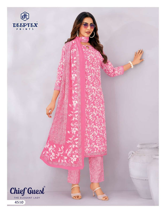 Deeptex Chief Guest Vol 45 Heavy Cotton Dress Material