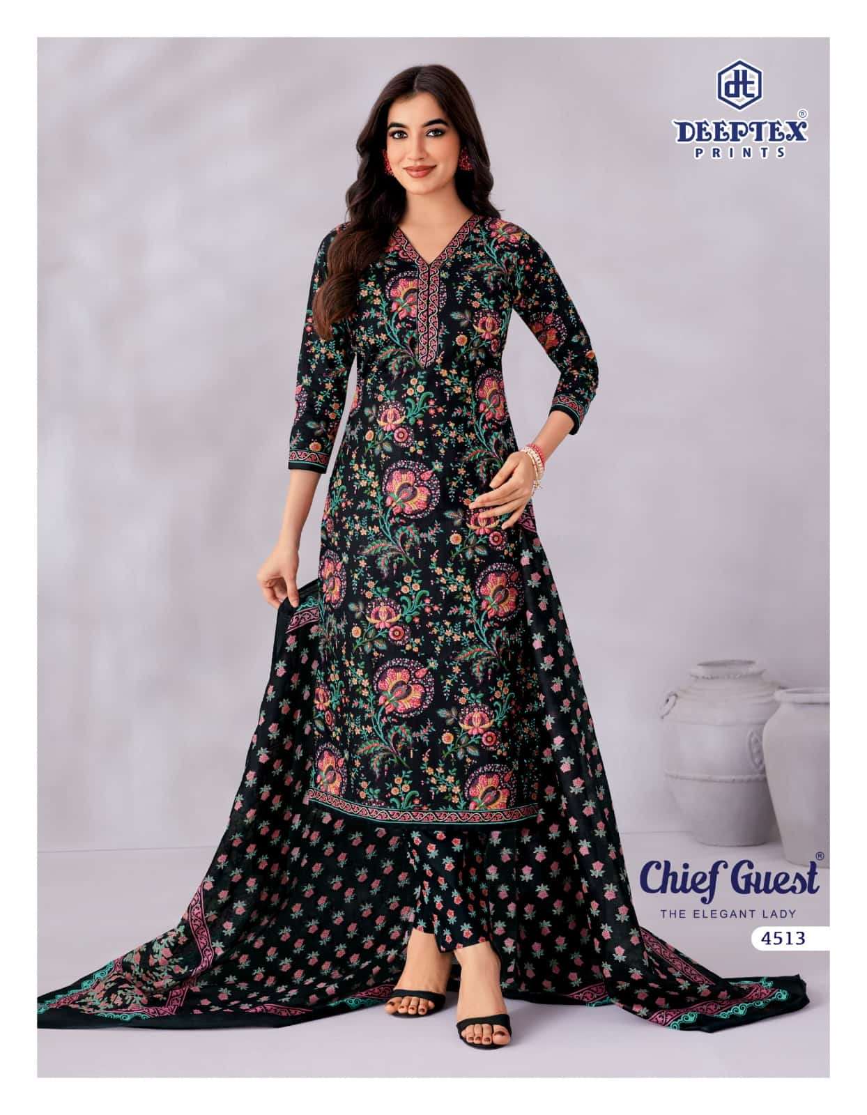 Deeptex Chief Guest Vol 45 Heavy Cotton Dress Material