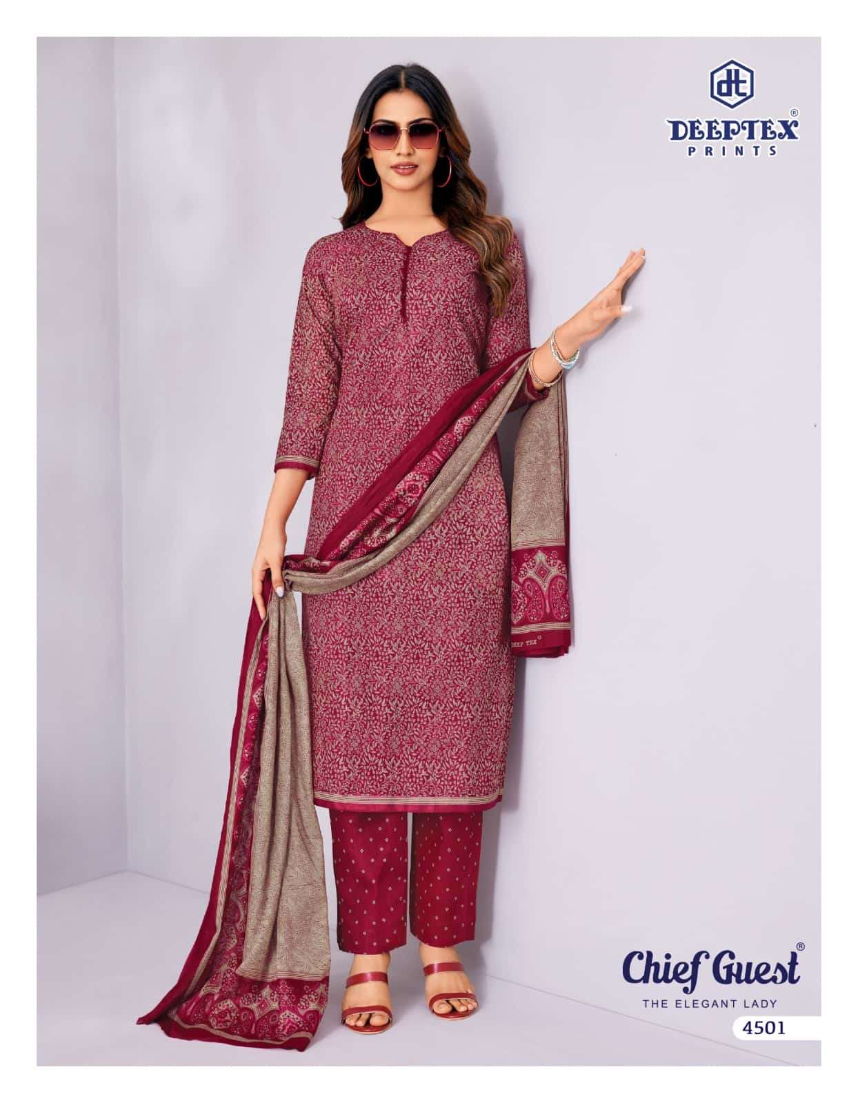 Deeptex Chief Guest Vol 45 Heavy Cotton Dress Material