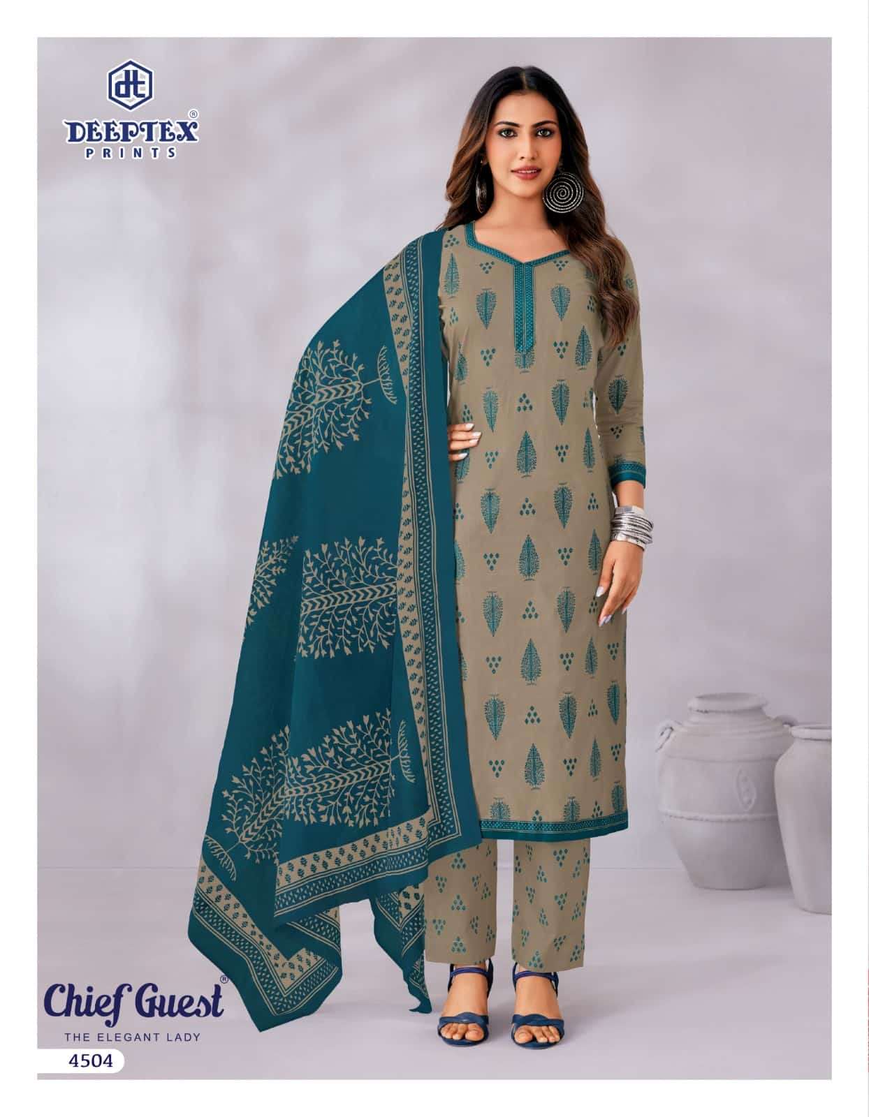 Deeptex Chief Guest Vol 45 Heavy Cotton Dress Material
