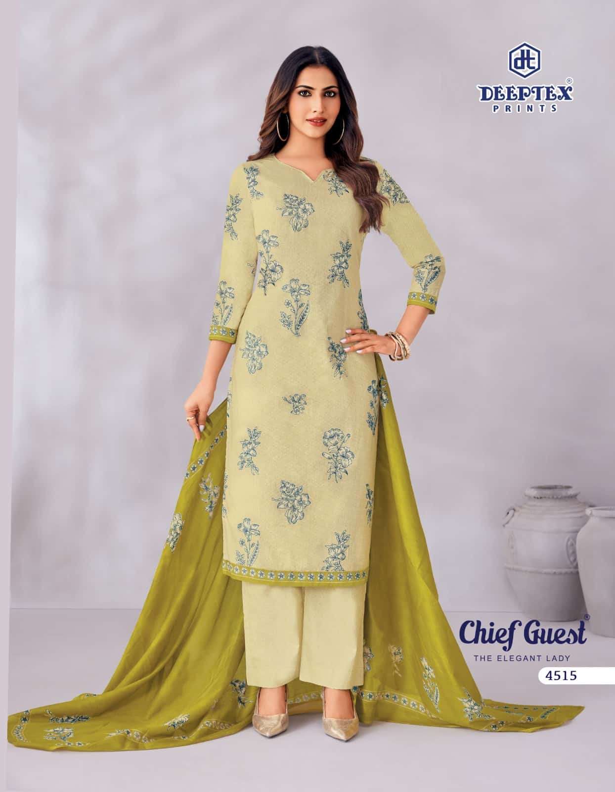Deeptex Chief Guest Vol 45 Heavy Cotton Dress Material