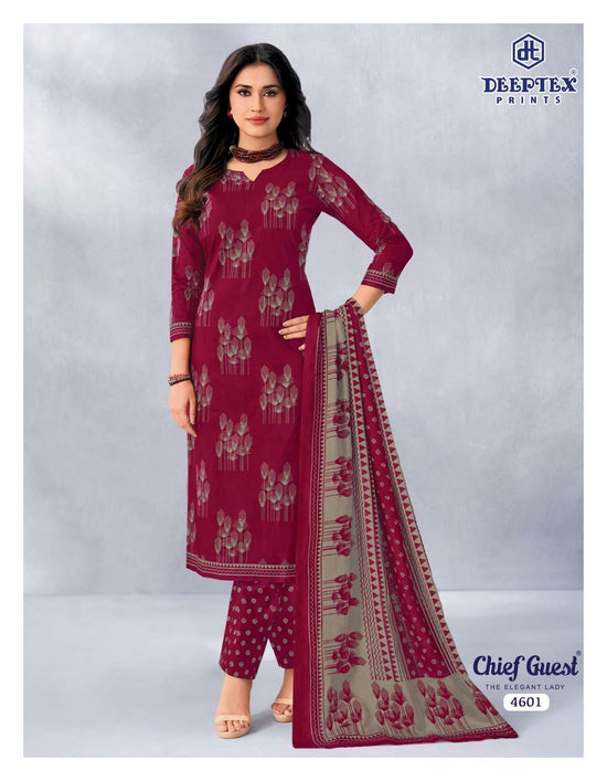Deeptex Chief Guest Vol-46 Cotton Printed Unstitched Salwar Suits