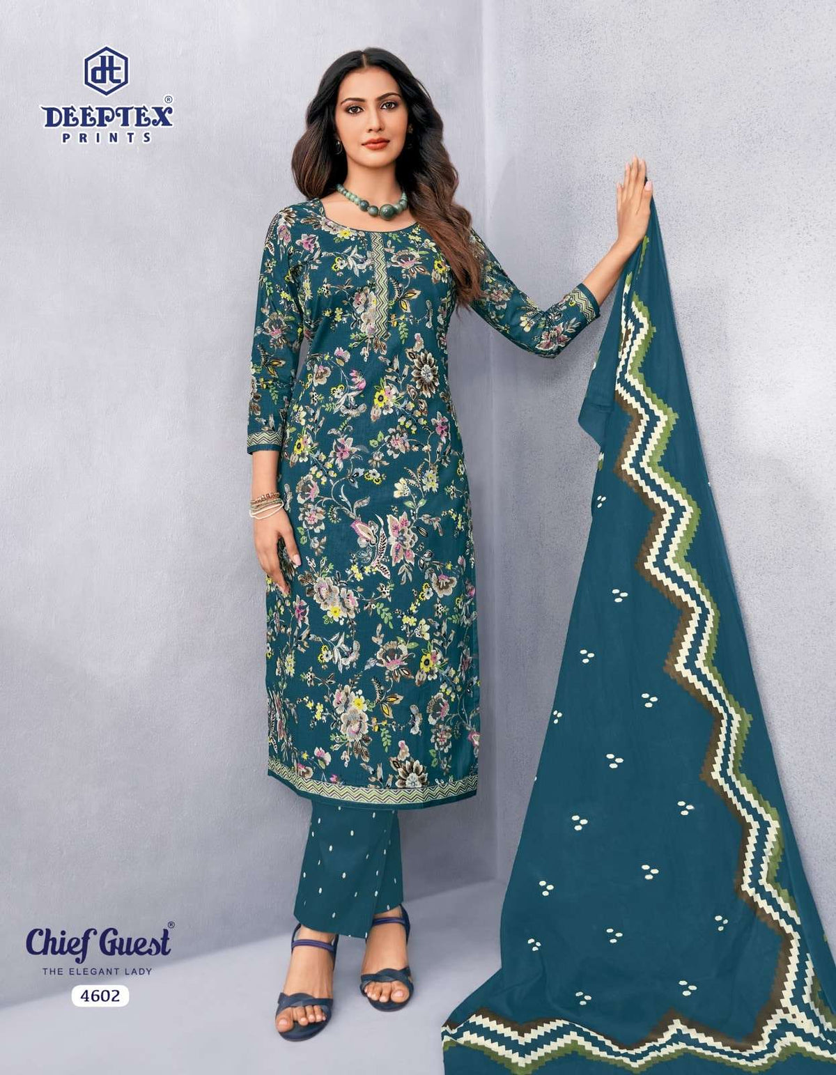 Deeptex Chief Guest Vol-46 Cotton Printed Unstitched Salwar Suits