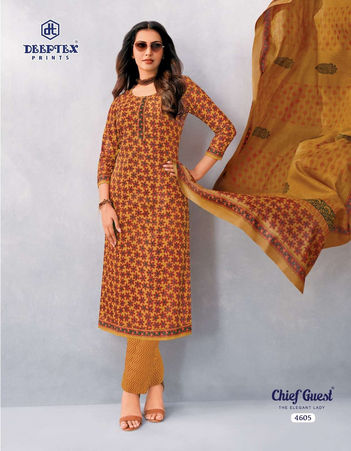 Deeptex Chief Guest Vol-46 Cotton Printed Unstitched Salwar Suits