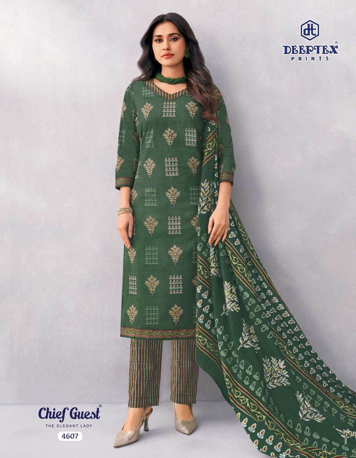 Deeptex Chief Guest Vol-46 Cotton Printed Unstitched Salwar Suits