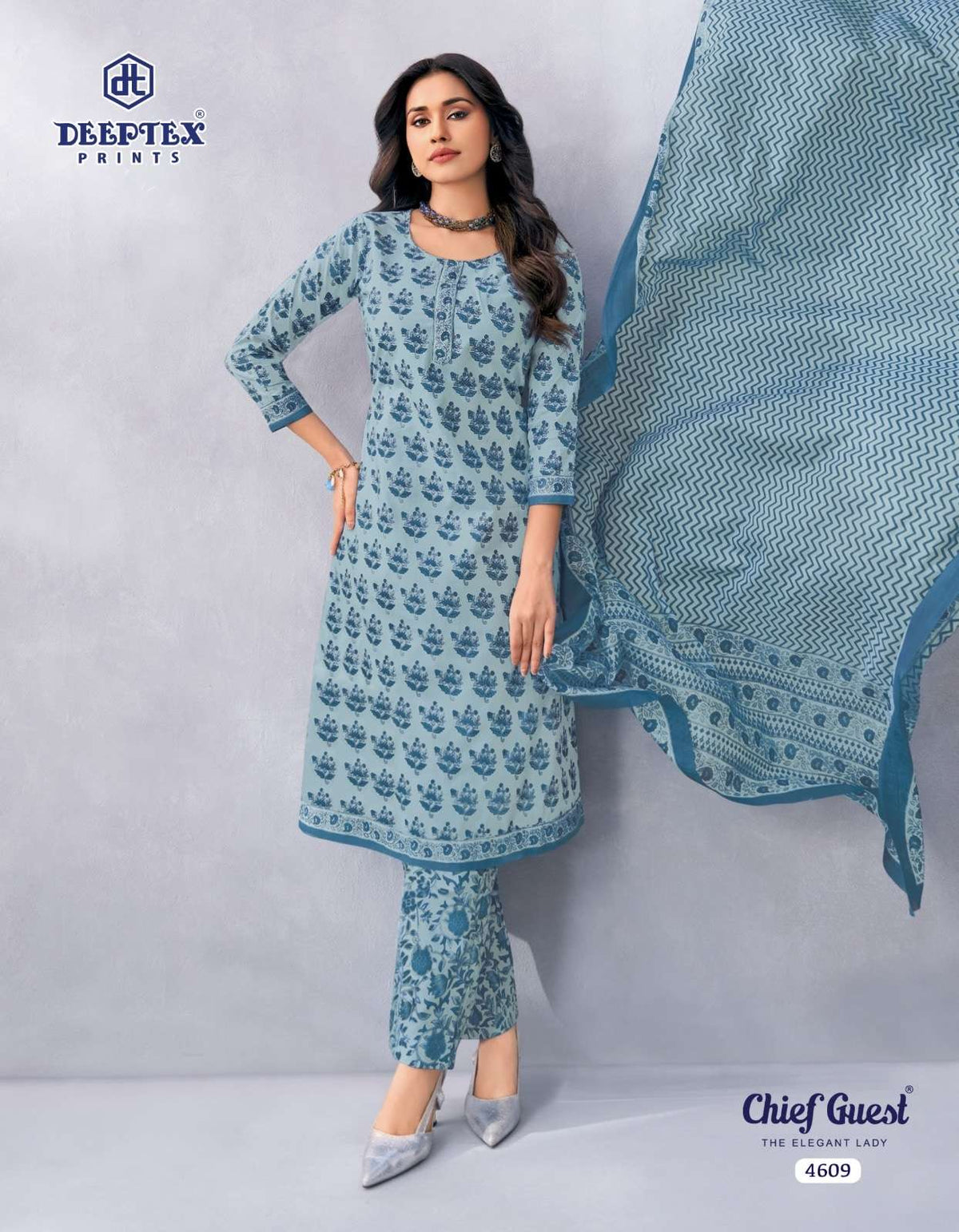 Deeptex Chief Guest Vol-46 Cotton Printed Unstitched Salwar Suits