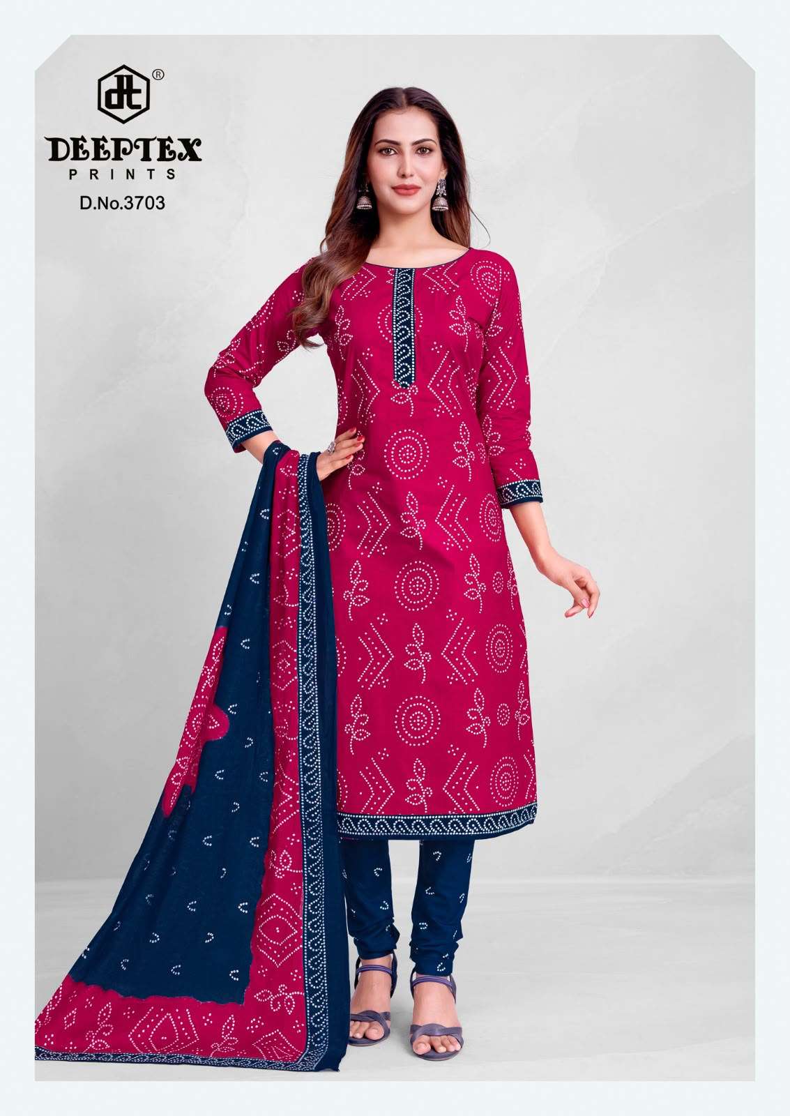 Deeptex Classic Chunaris Vol 37 Cotton Bandhani Dress Material - Amrah Wholesale