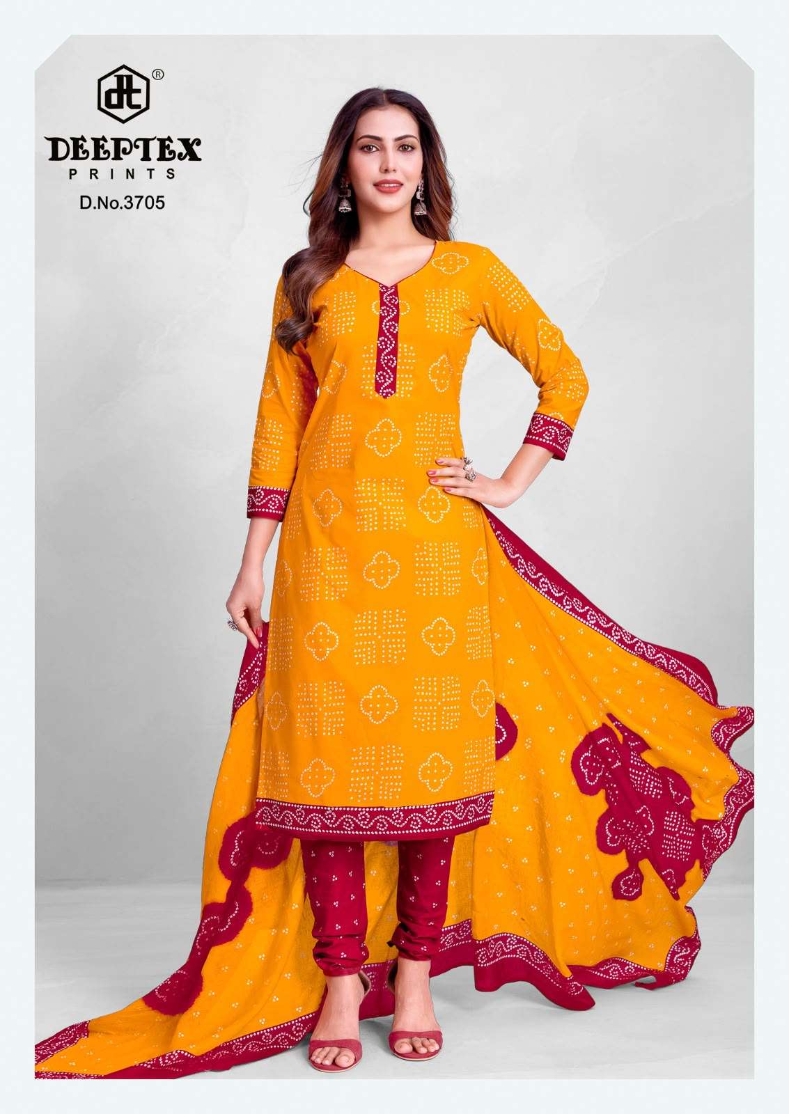 Deeptex Classic Chunaris Vol 37 Cotton Bandhani Dress Material - Amrah Wholesale