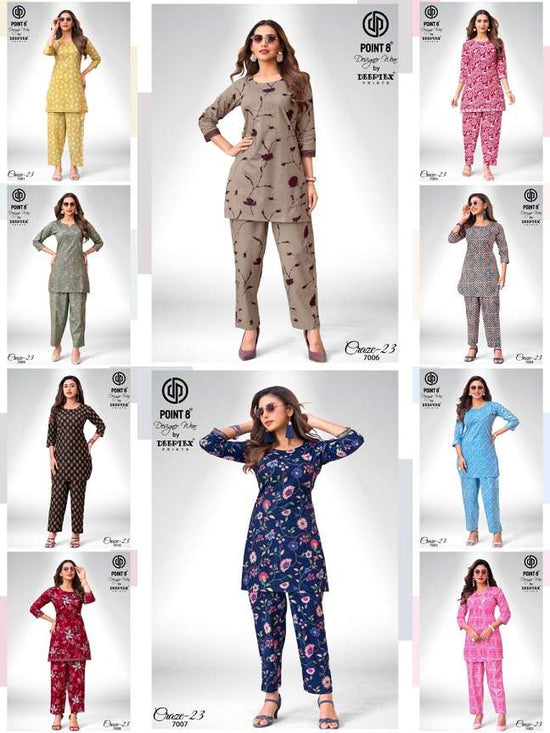 Deeptex Craze 23 Vol 7 Pure Cotton Co Ord Set - Amrah Wholesale