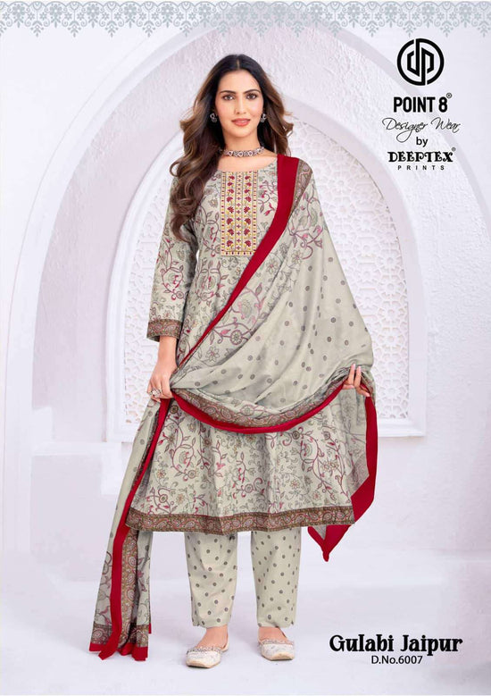 Deeptex Gulabi Jaipur Vol 6 Cotton Anarkali Top Bottom Dupatta Set - Amrah Wholesale