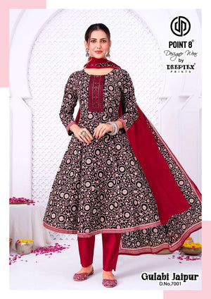 DEEPTEX GULABI JAIPUR VOL-7 Cotton Printed Readymade Anarkali Salwar Suit Set