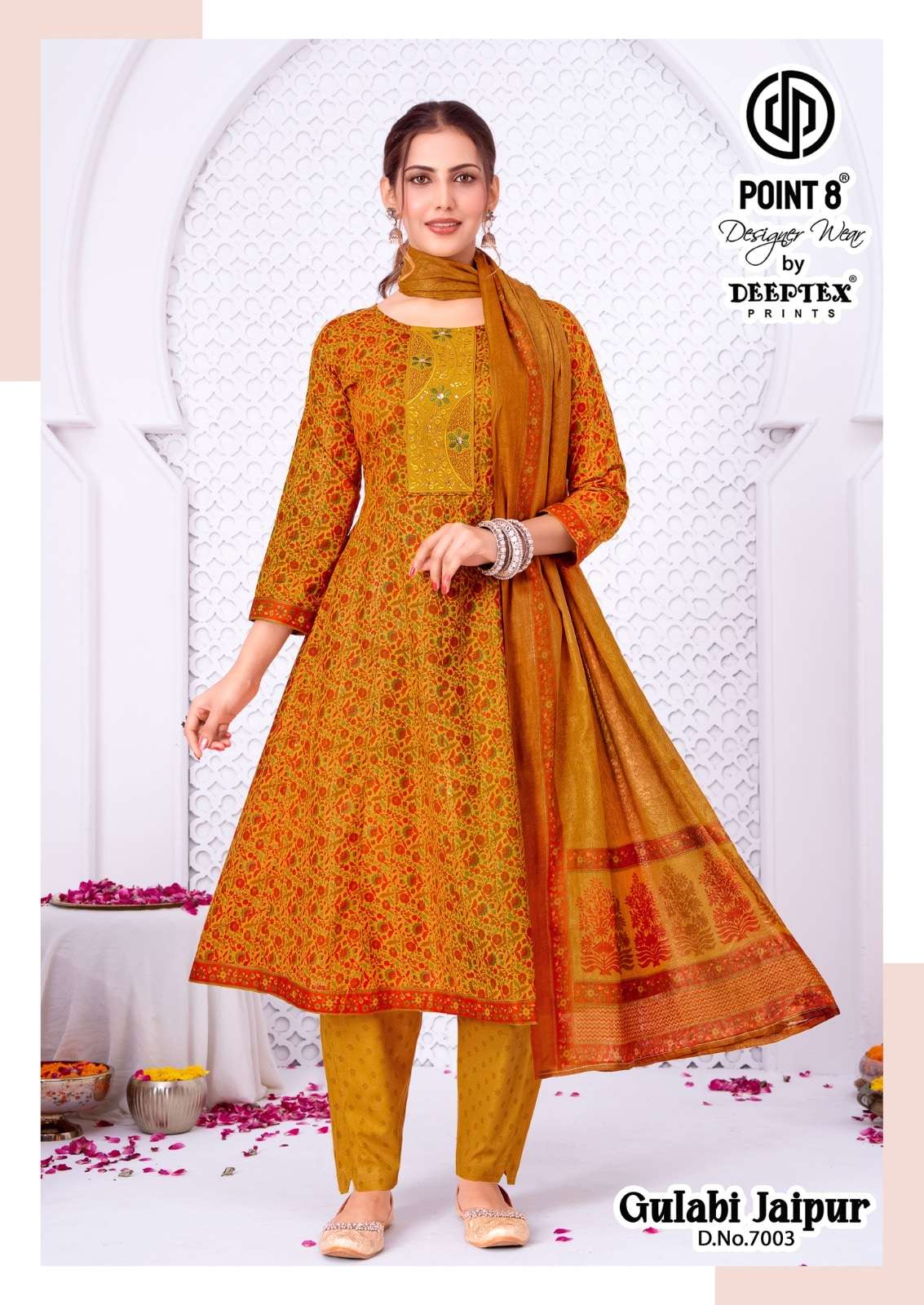 DEEPTEX GULABI JAIPUR VOL-7 Cotton Printed Readymade Anarkali Salwar Suit Set