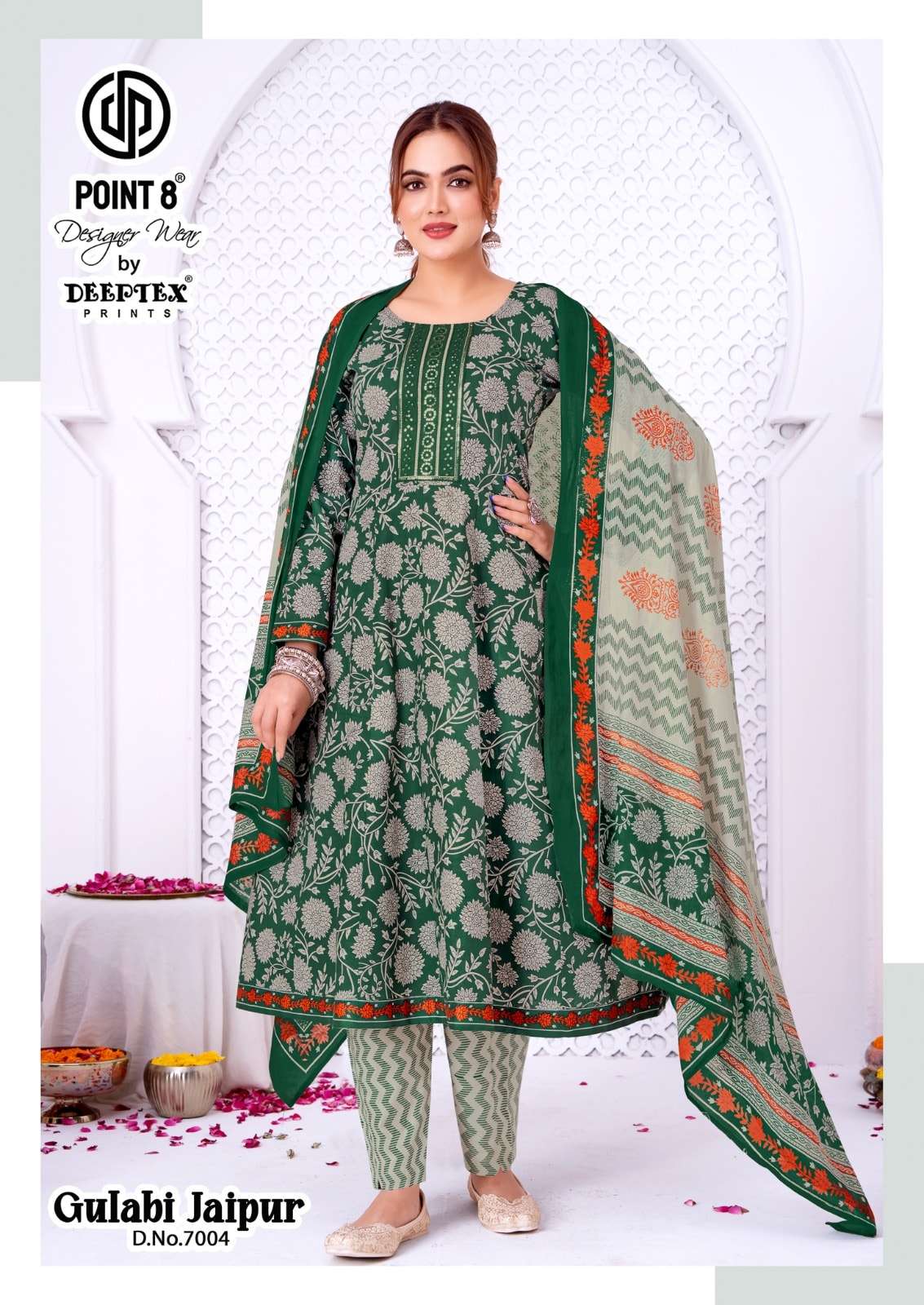 DEEPTEX GULABI JAIPUR VOL-7 Cotton Printed Readymade Anarkali Salwar Suit Set
