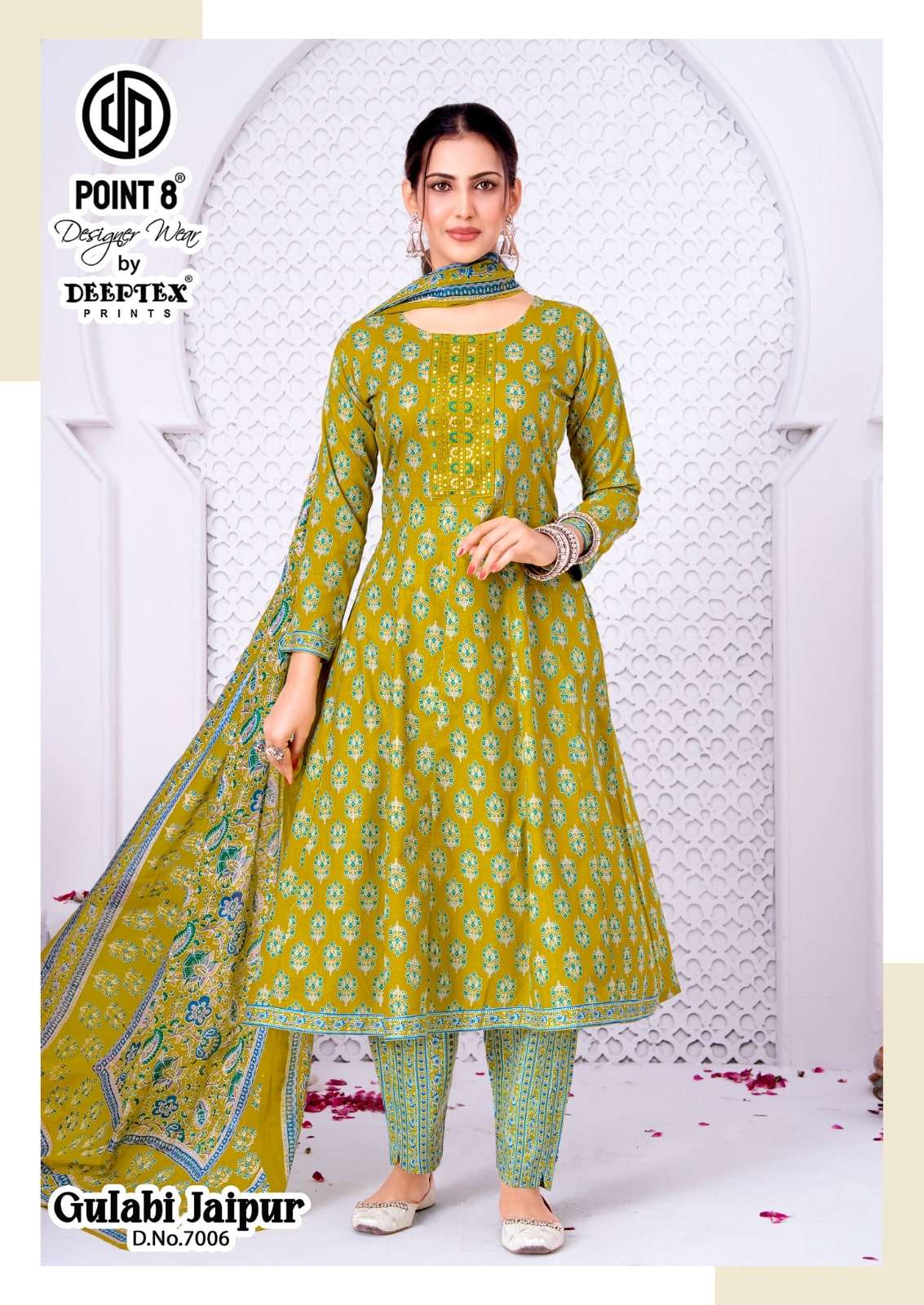 DEEPTEX GULABI JAIPUR VOL-7 Cotton Printed Readymade Anarkali Salwar Suit Set