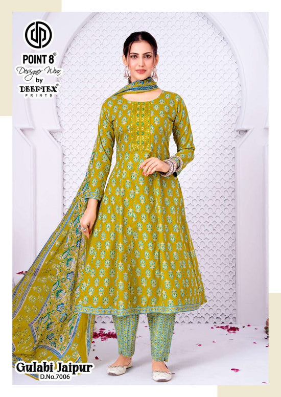DEEPTEX GULABI JAIPUR VOL-7 Cotton Printed Readymade Anarkali Salwar Suit Set